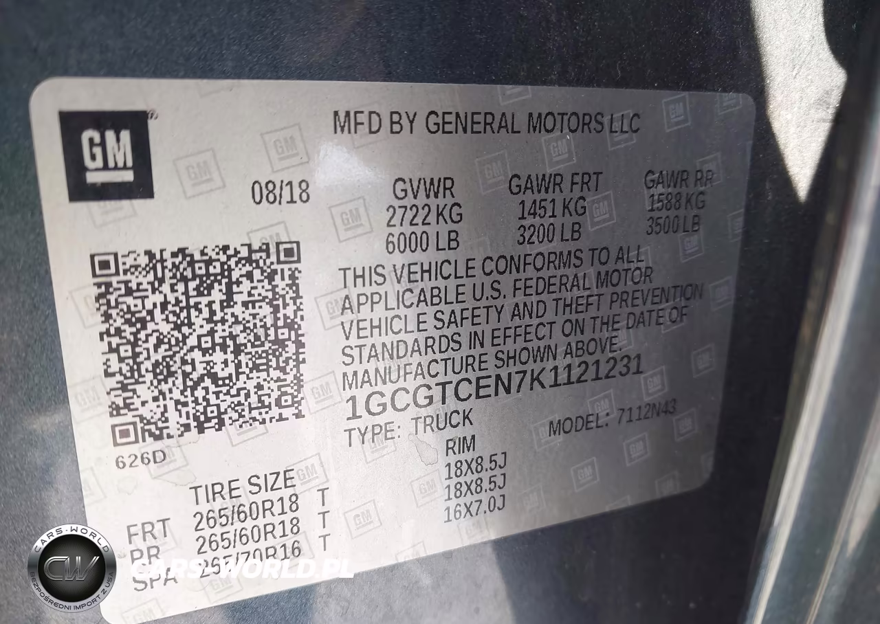 2019 Chevrolet Colorado Lt VIN:1GCGTCEN7K1121231 - 9