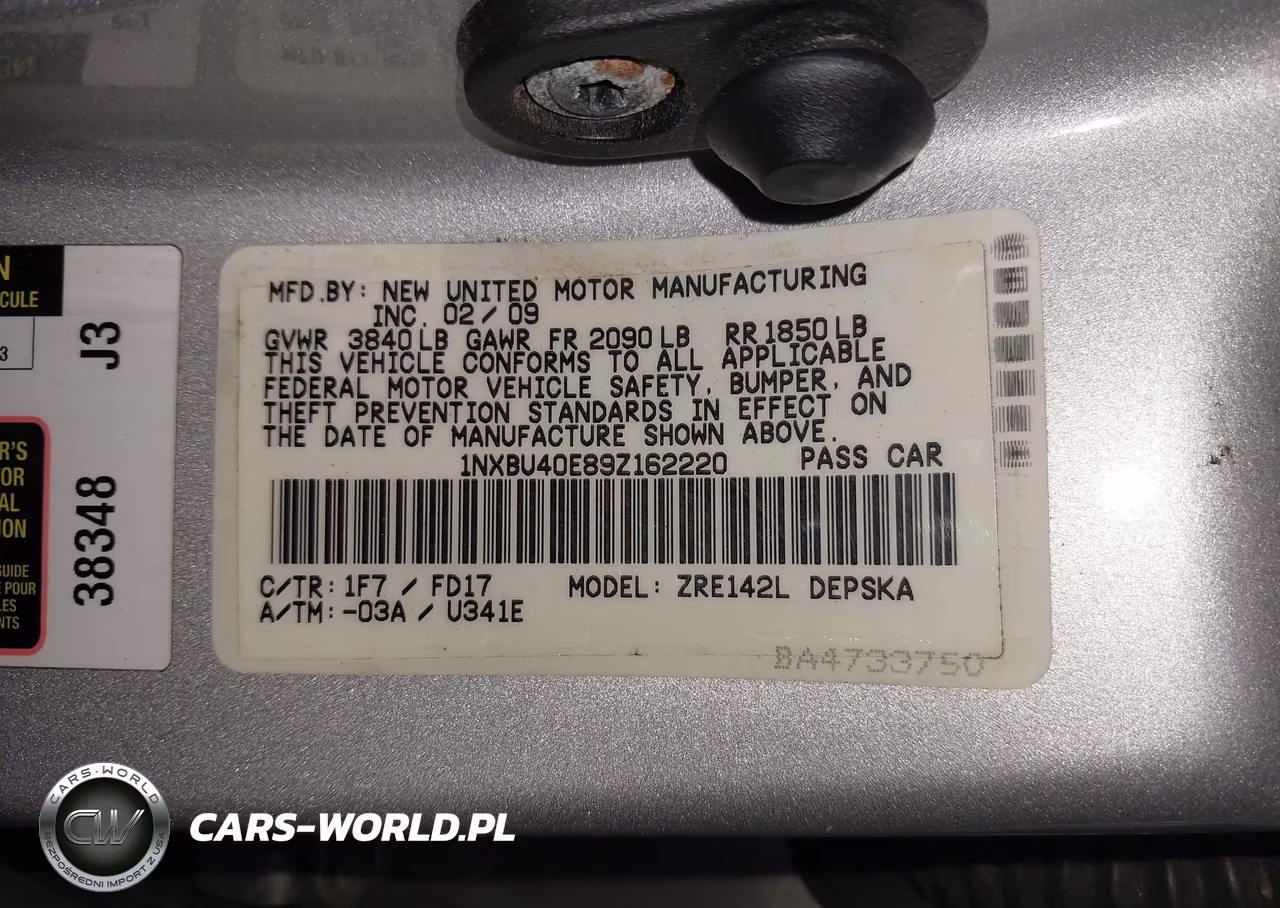 2009 Toyota Corolla S VIN:1NXBU40E89Z162220 - 9