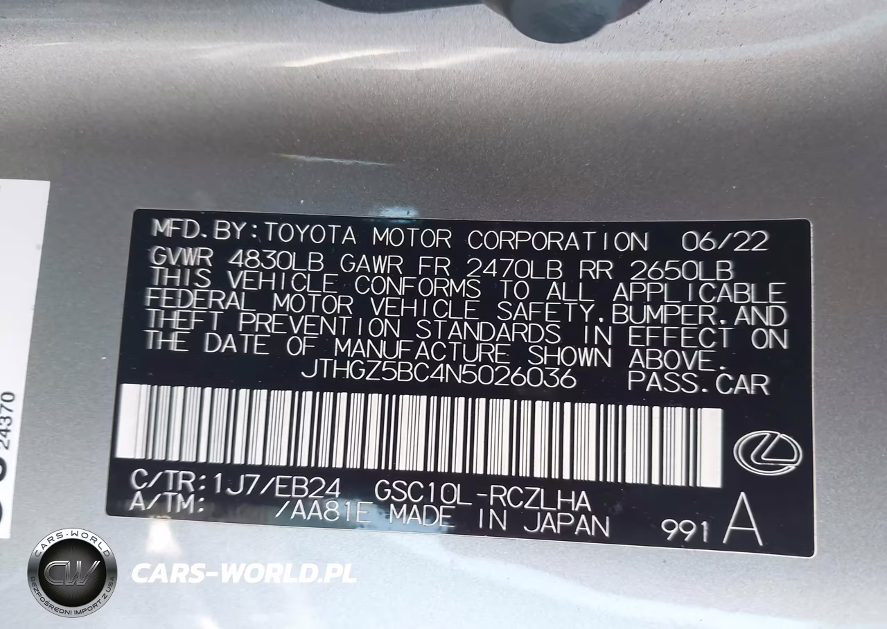 2022 Lexus Rc 350 F Sport VIN:JTHGZ5BC4N5026036 - 9