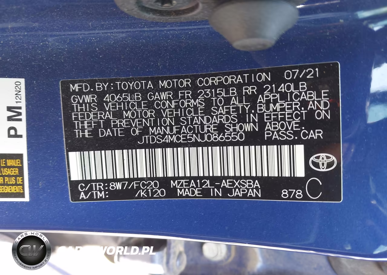 2022 Toyota Corolla Se VIN:JTDS4MCE5NJ086550 - 9