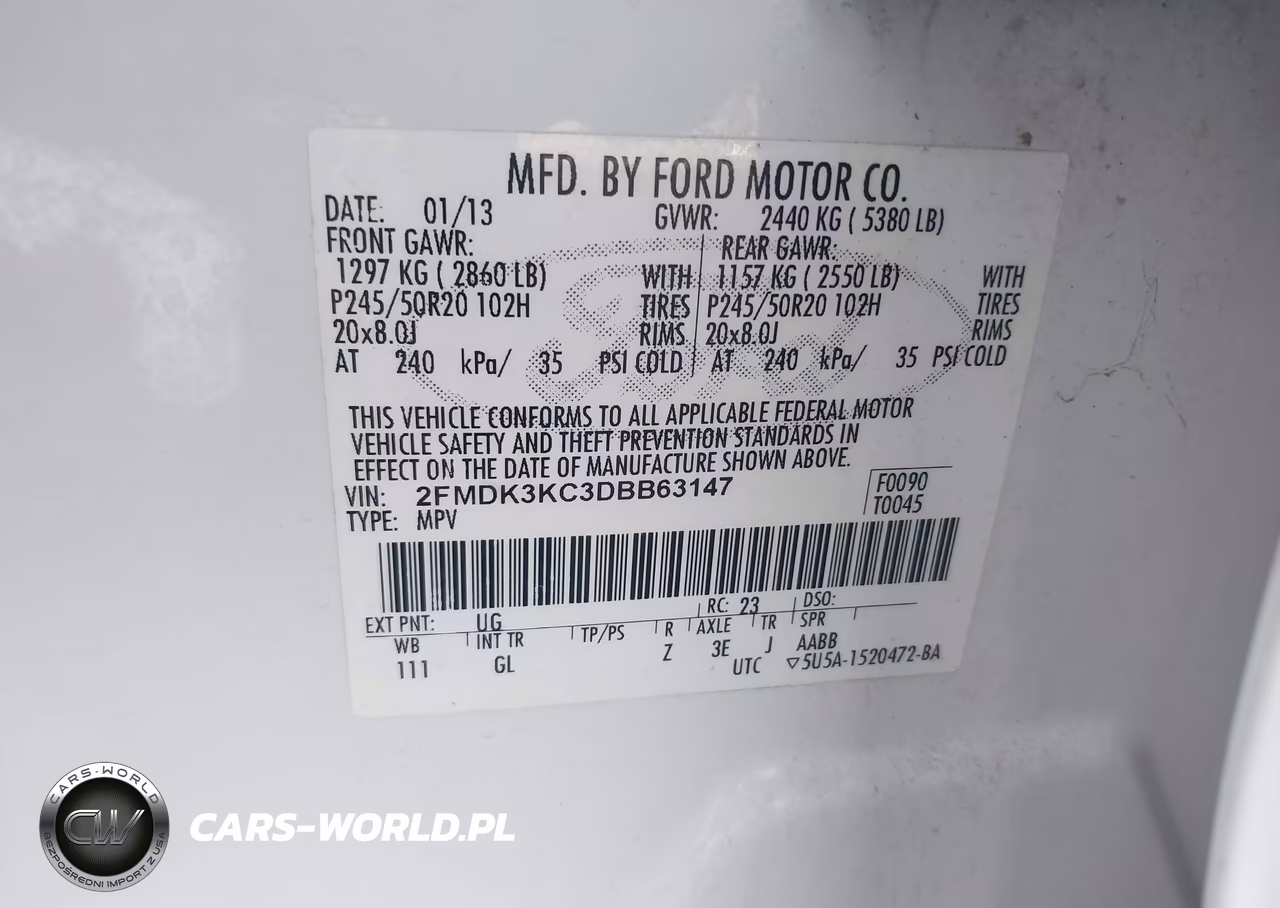 2013 Ford Edge Limited VIN:2FMDK3KC3DBB63147 - 9
