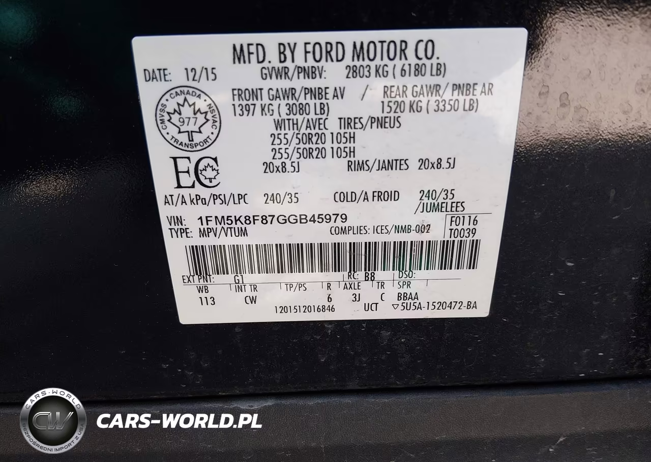 2016 Ford Explorer Limited VIN:1FM5K8F87GGB45979 - 9