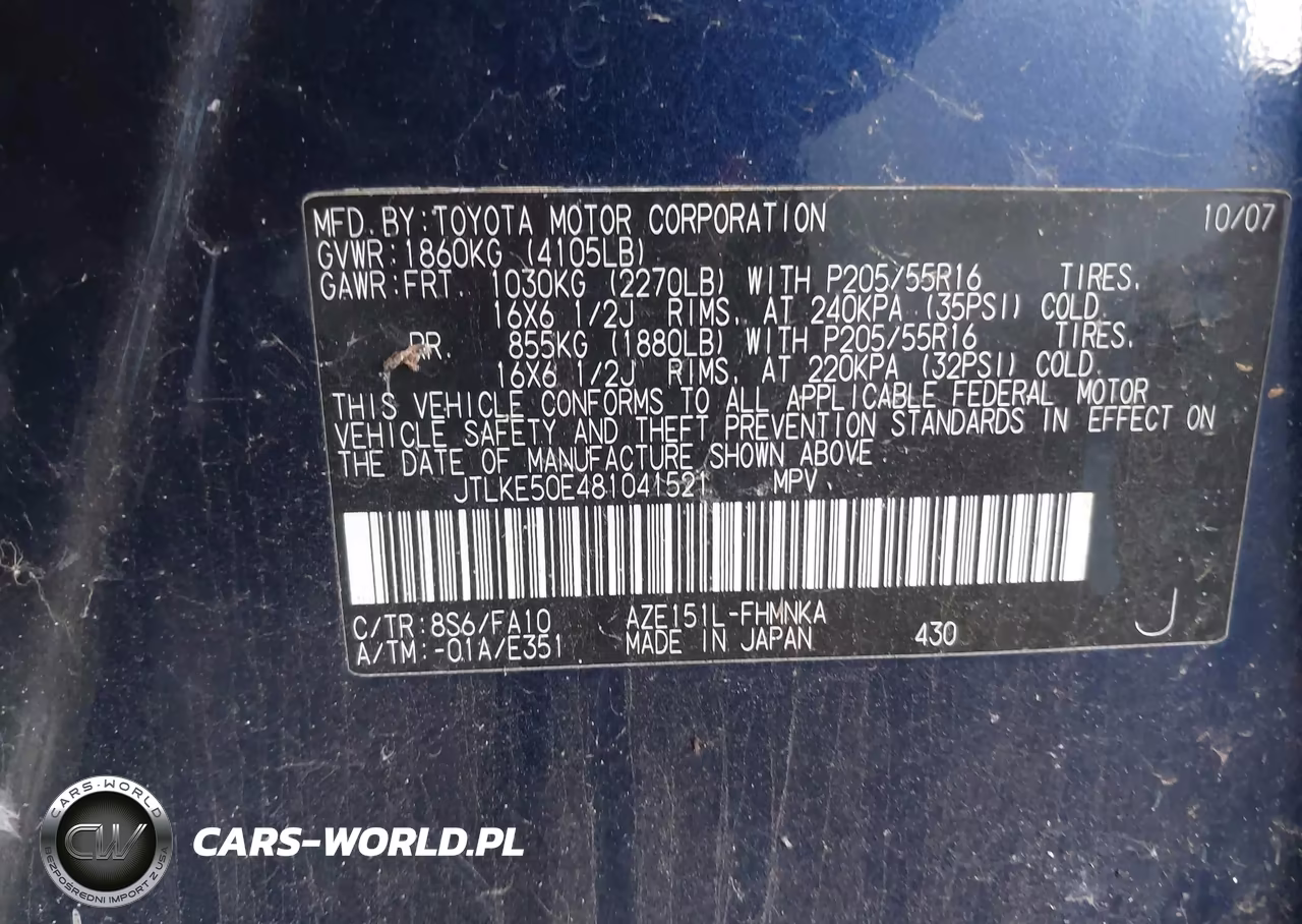 2008 Scion Xb VIN:JTLKE50E481041521 - 9