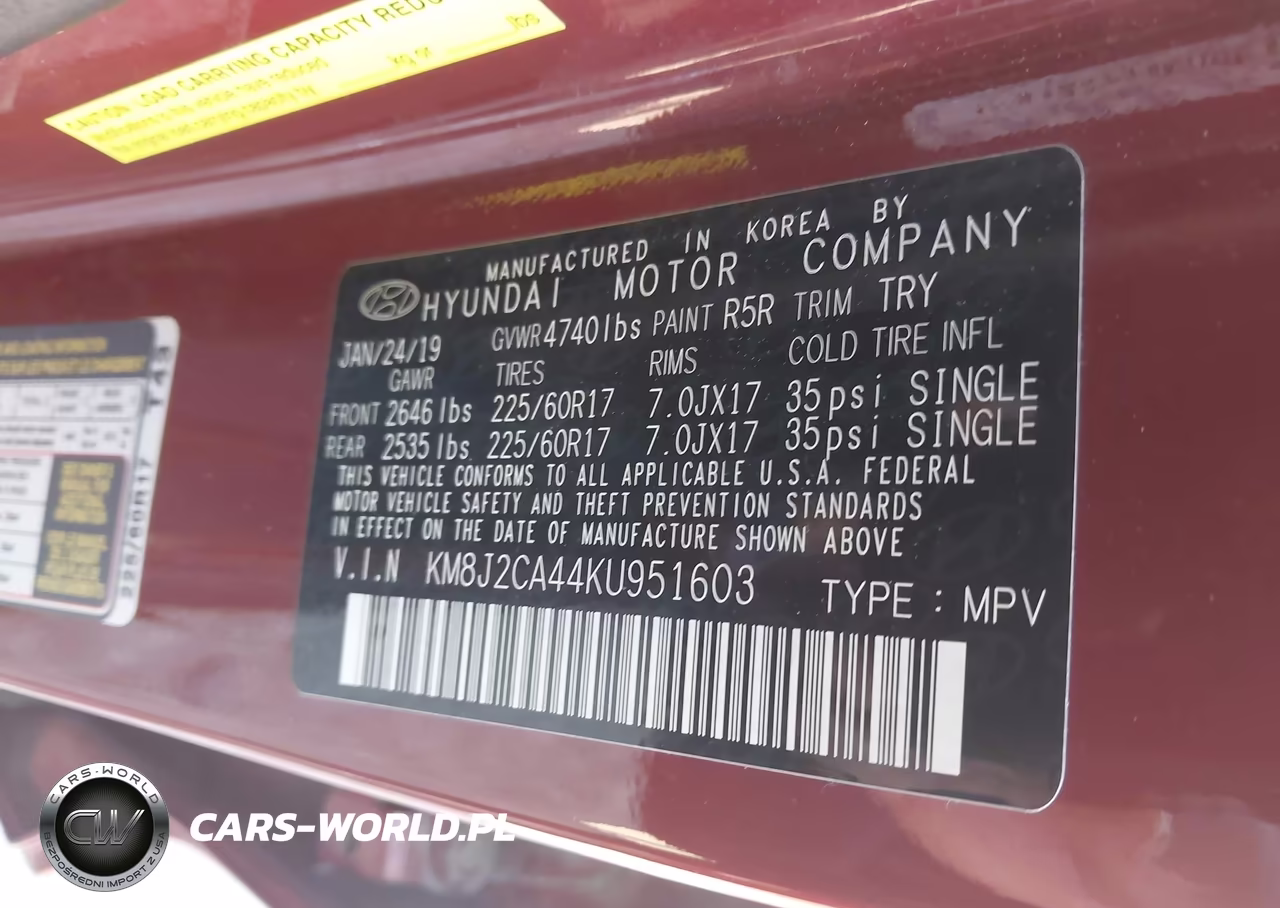2019 Hyundai Tucson Se VIN:KM8J2CA44KU951603 - 9