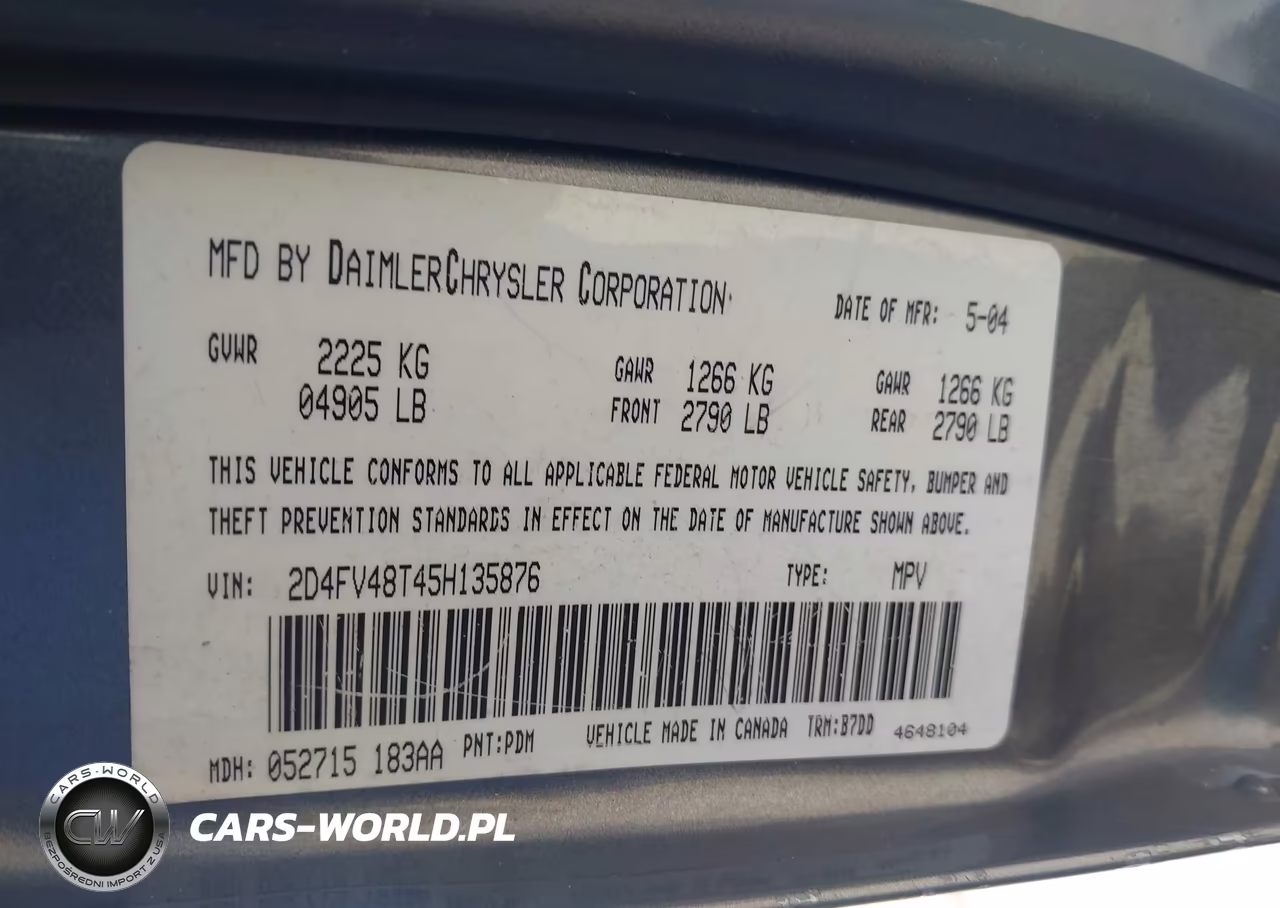 2005 Dodge Magnum Se VIN:2D4FV48T45H135876 - 9