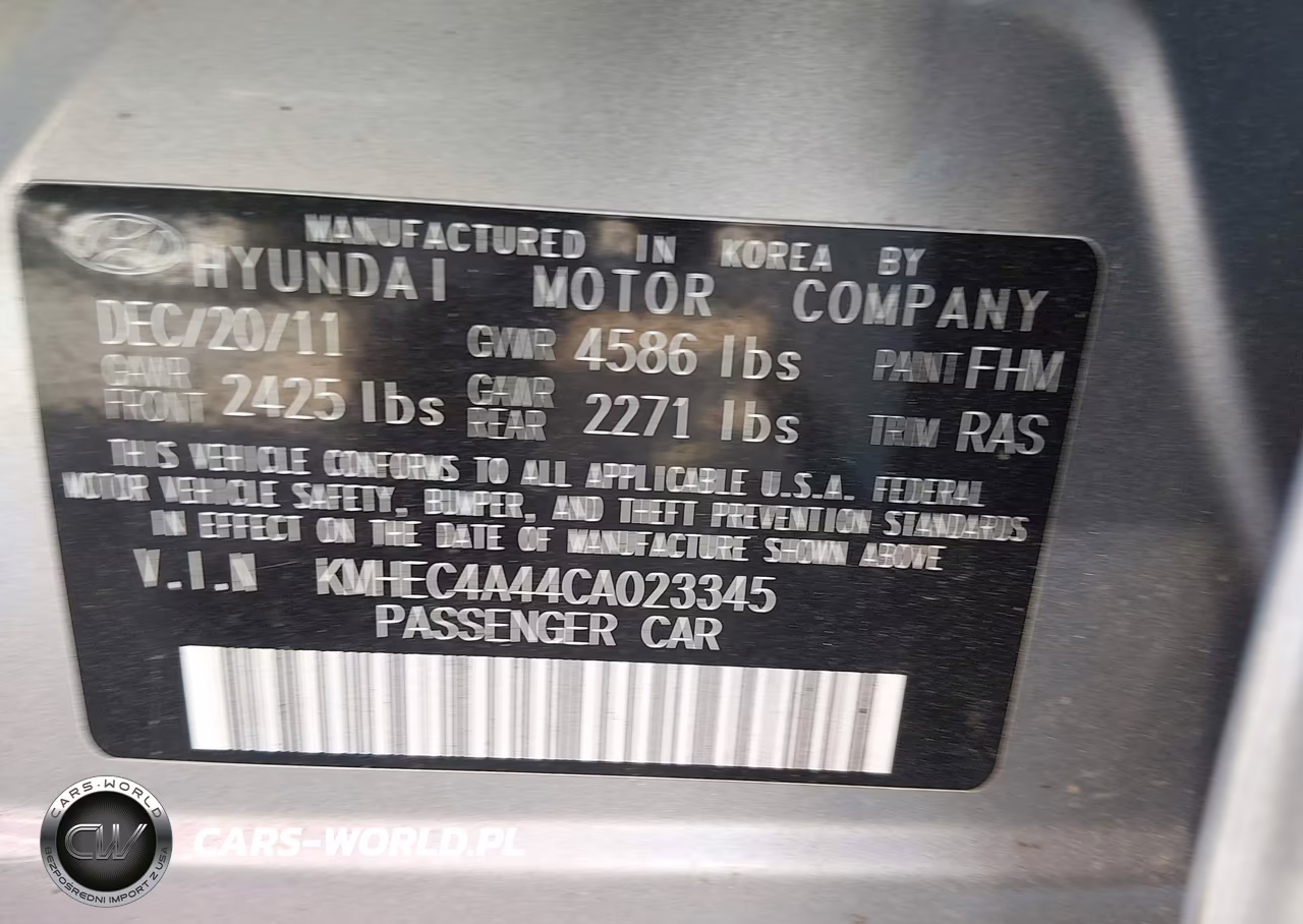 2012 Hyundai Sonata Hybrid VIN:KMHEC4A44CA023345 - 9