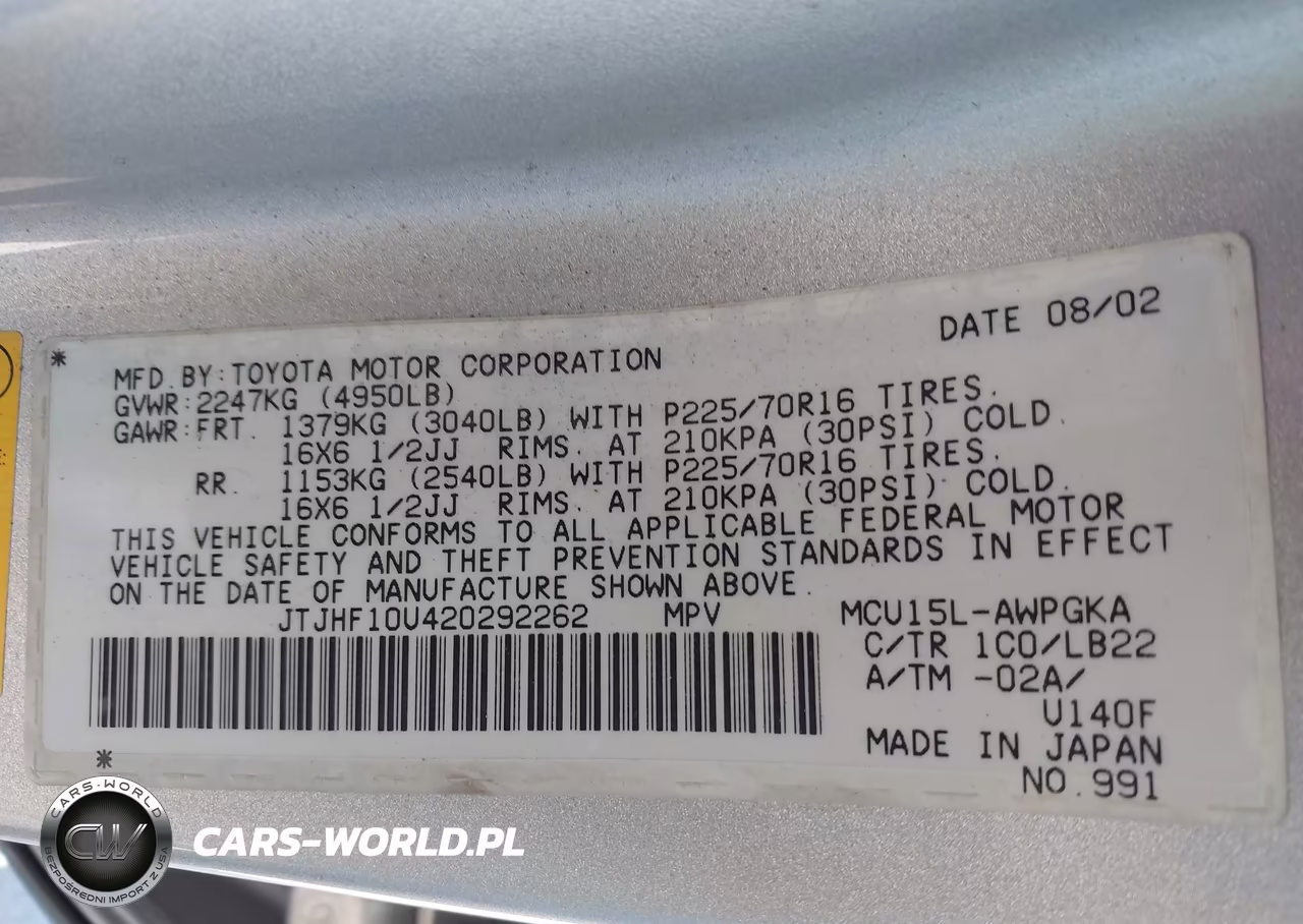 2002 Lexus Rx 300 VIN:JTJHF10U420292262 - 9
