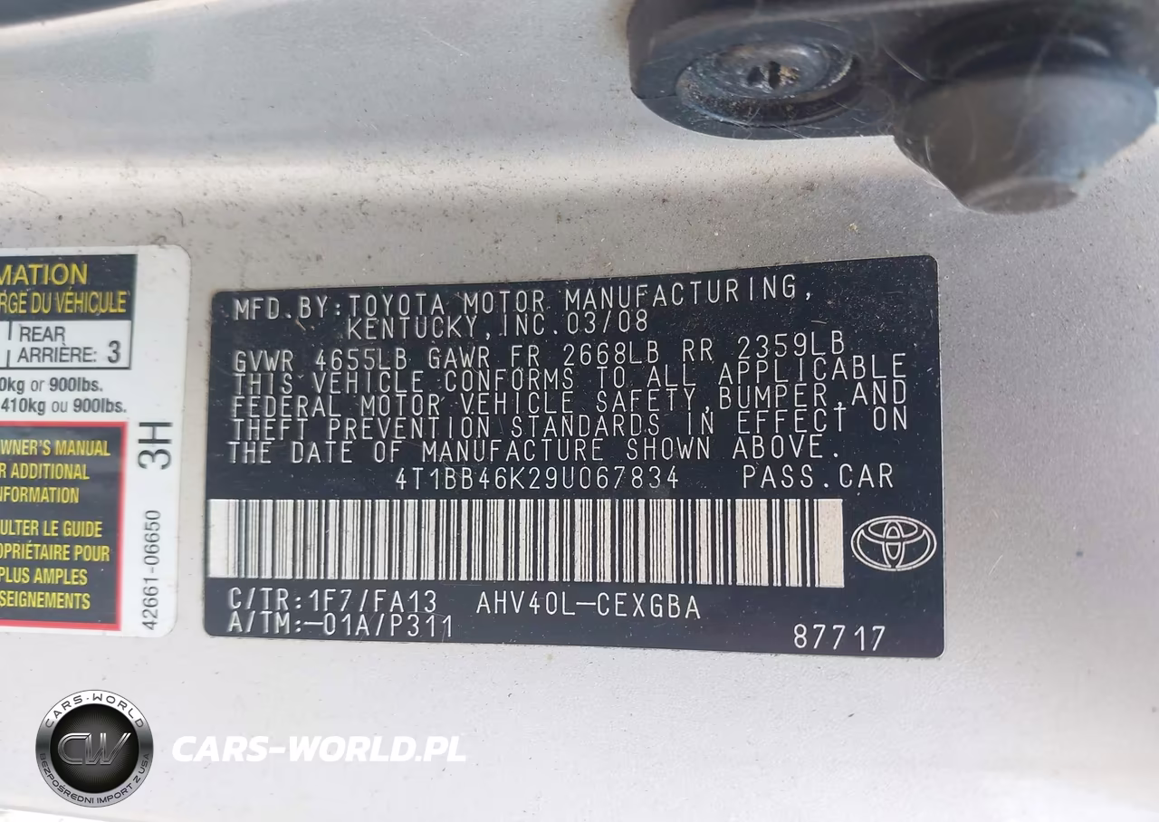 2009 Toyota Camry Hybrid VIN:4T1BB46K29U067834 - 9