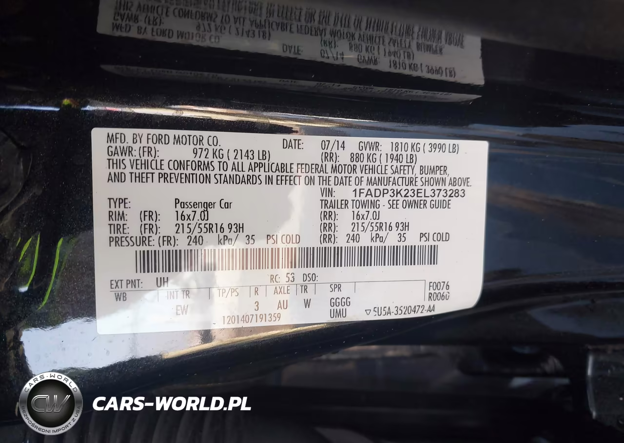 2014 Ford Focus Se VIN:1FADP3K23EL373283 - 9