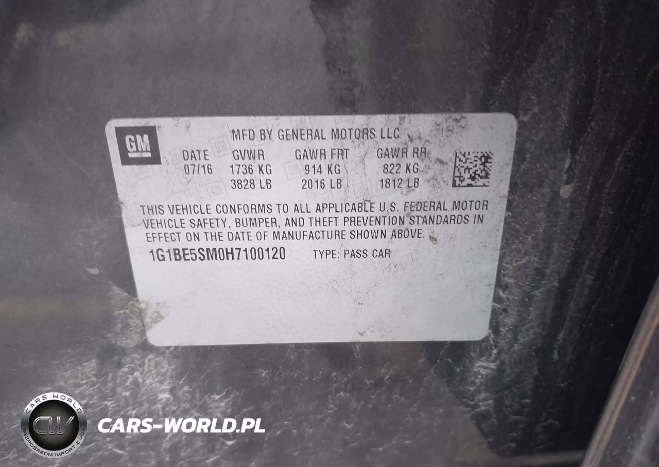 2017 Chevrolet Cruze Lt Auto VIN:1G1BE5SM0H7100120 - 9