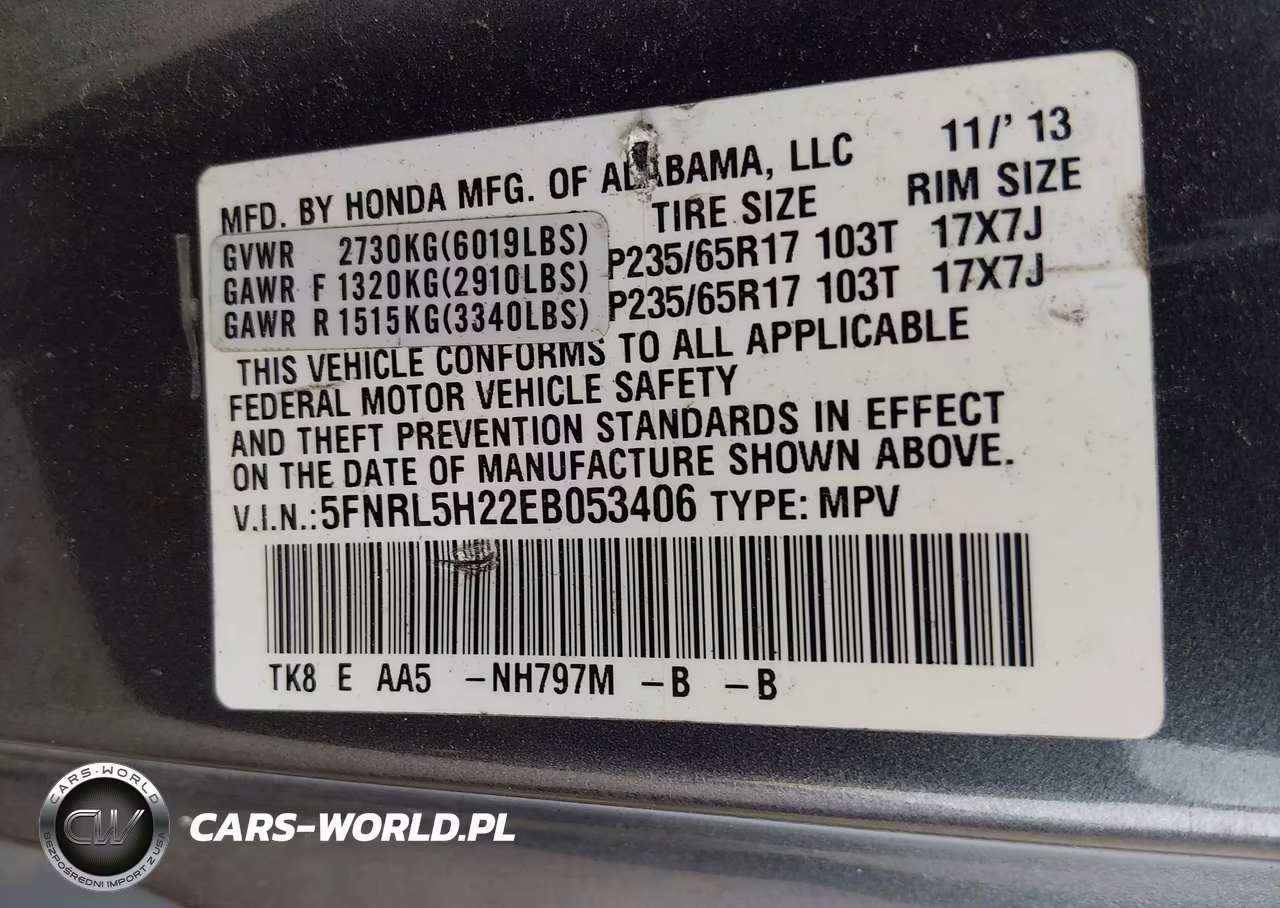 2014 Honda Odyssey Lx VIN:5FNRL5H22EB053406 - 9