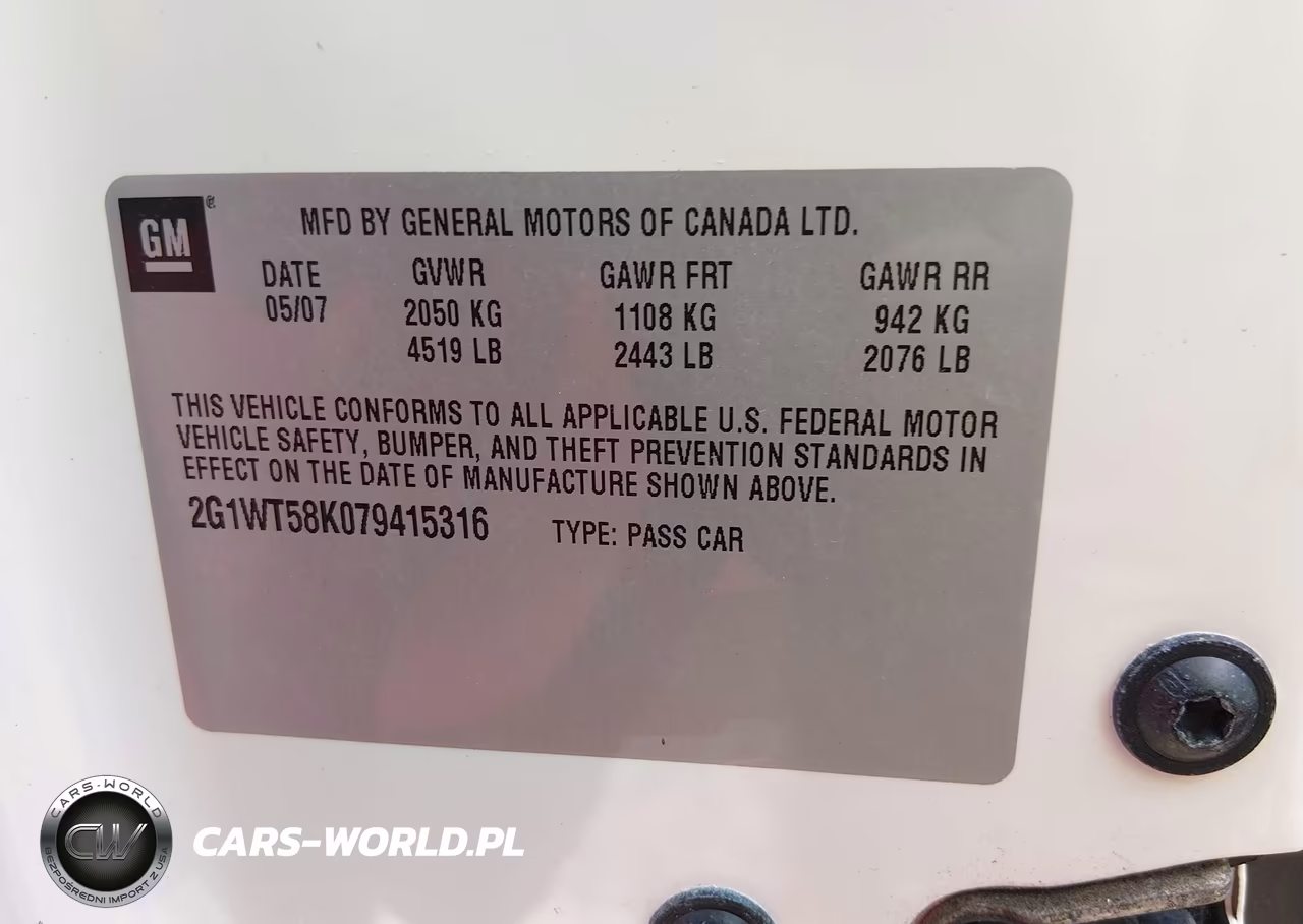 2007 Chevrolet Impala Lt VIN:2G1WT58K079415316 - 9