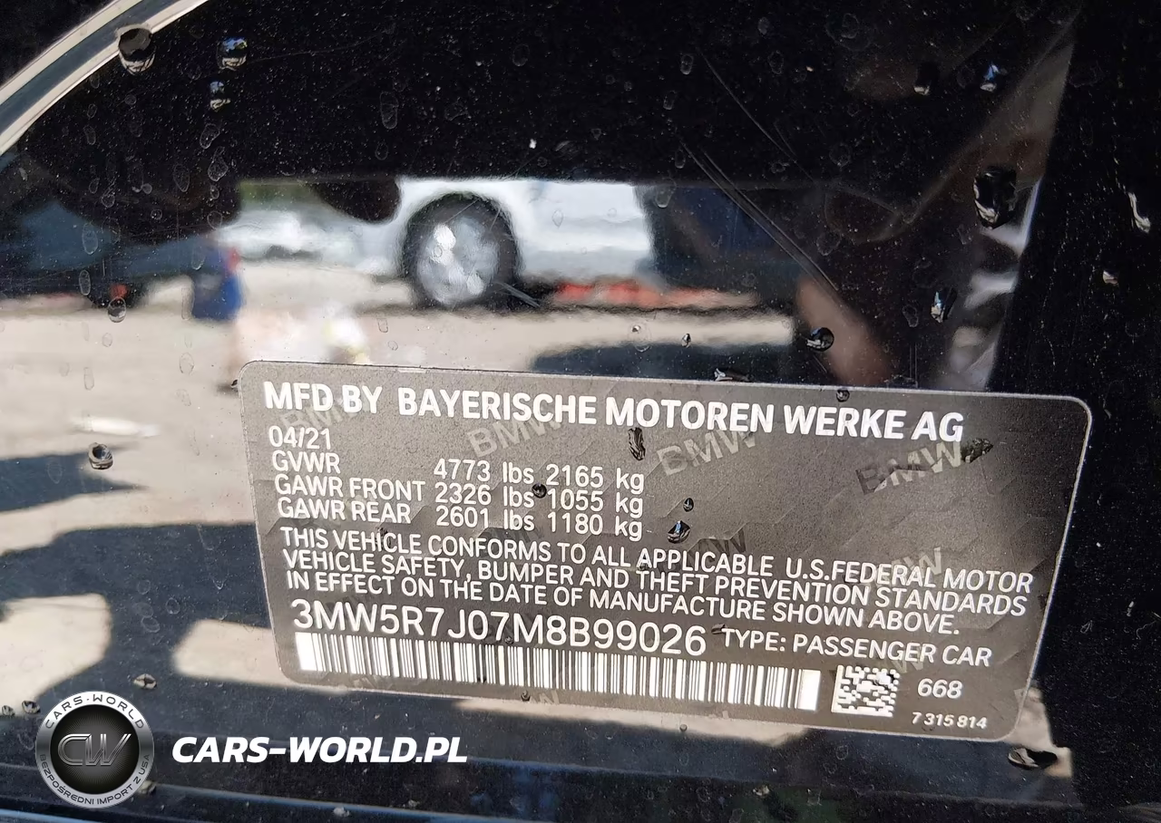 2021 BMW 330I xDrive VIN:3MW5R7J07M8B99026 - 9