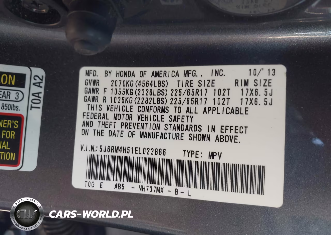2014 Honda Cr-V Ex VIN:5J6RM4H51EL023886 - 9