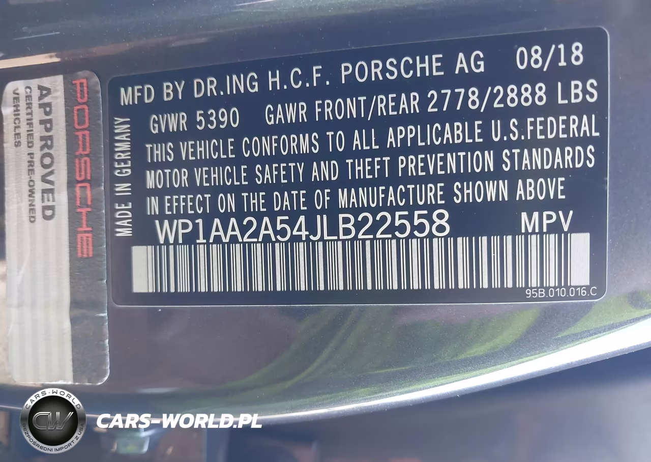 2018 Porsche Macan VIN:WP1AA2A54JLB22558 - 9