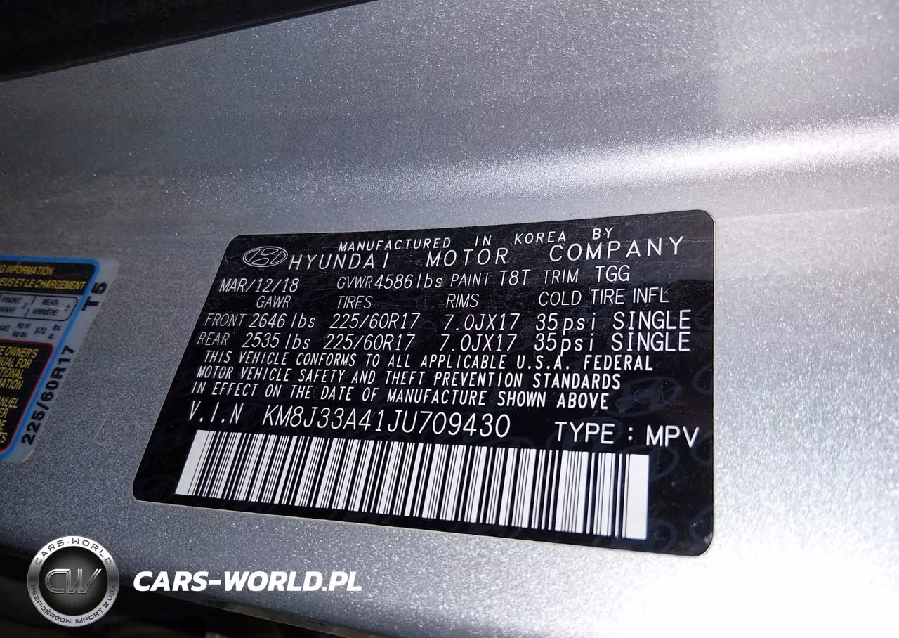 2018 Hyundai Tucson Sel VIN:KM8J33A41JU709430 - 9