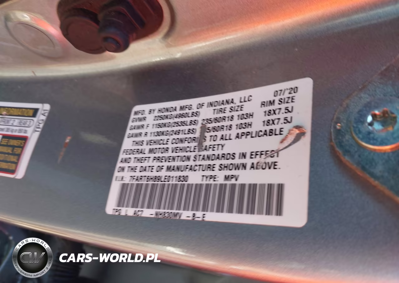 2020 Honda Cr-V Hybrid Ex-L VIN:7FART6H89LE011830 - 9