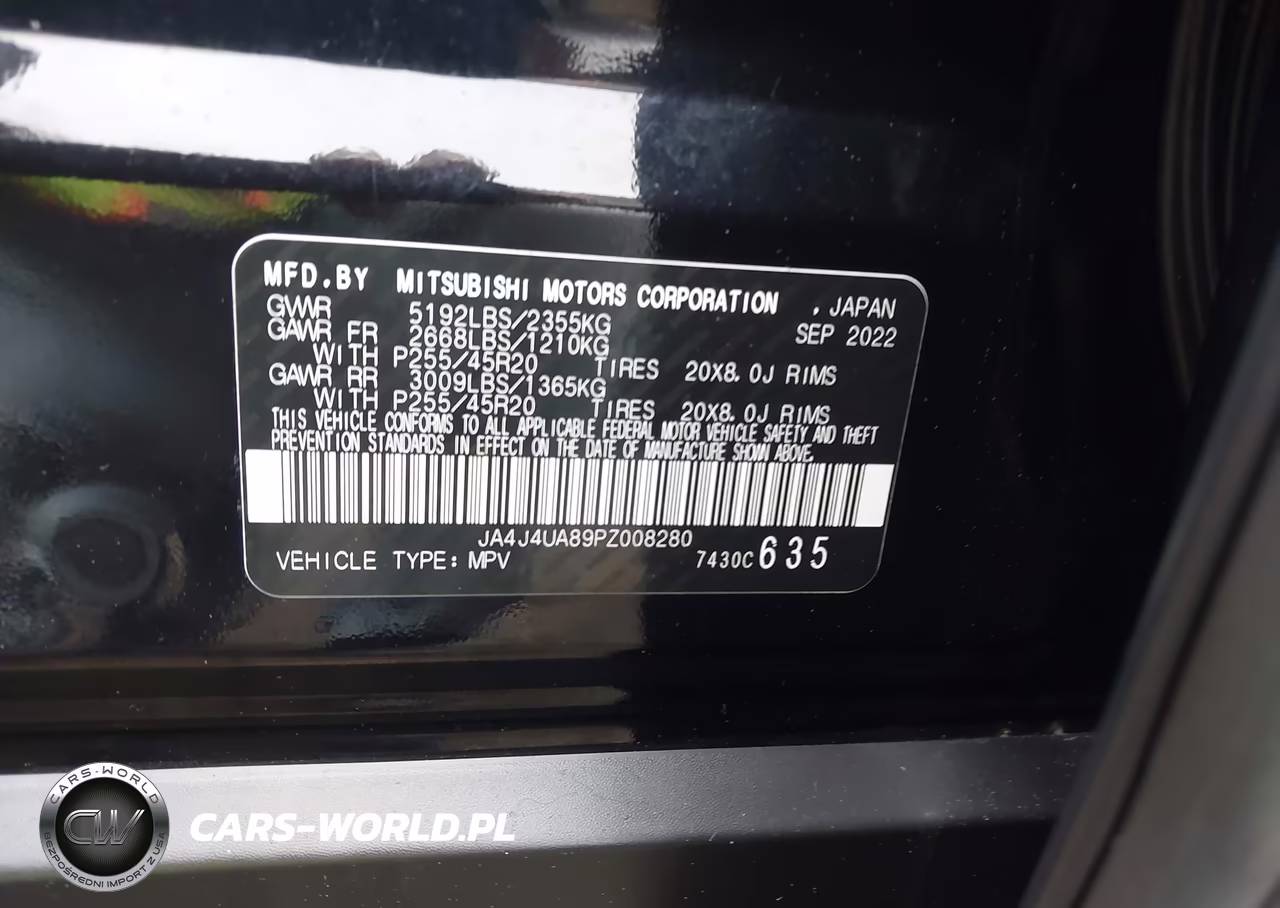 2023 Mitsubishi Outlander Ralliart S-Awc-Se 2.5 S-Awc-Se Black Edition S-Awc-Se Special Editiont S-Awc VIN:JA4J4UA89PZ008280 - 9