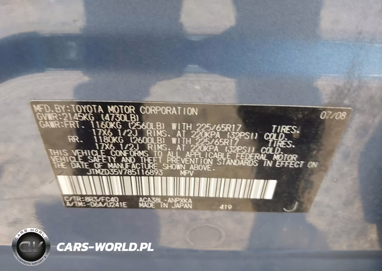 2008 Toyota Rav4 VIN:JTMZD35V785116893 - 9