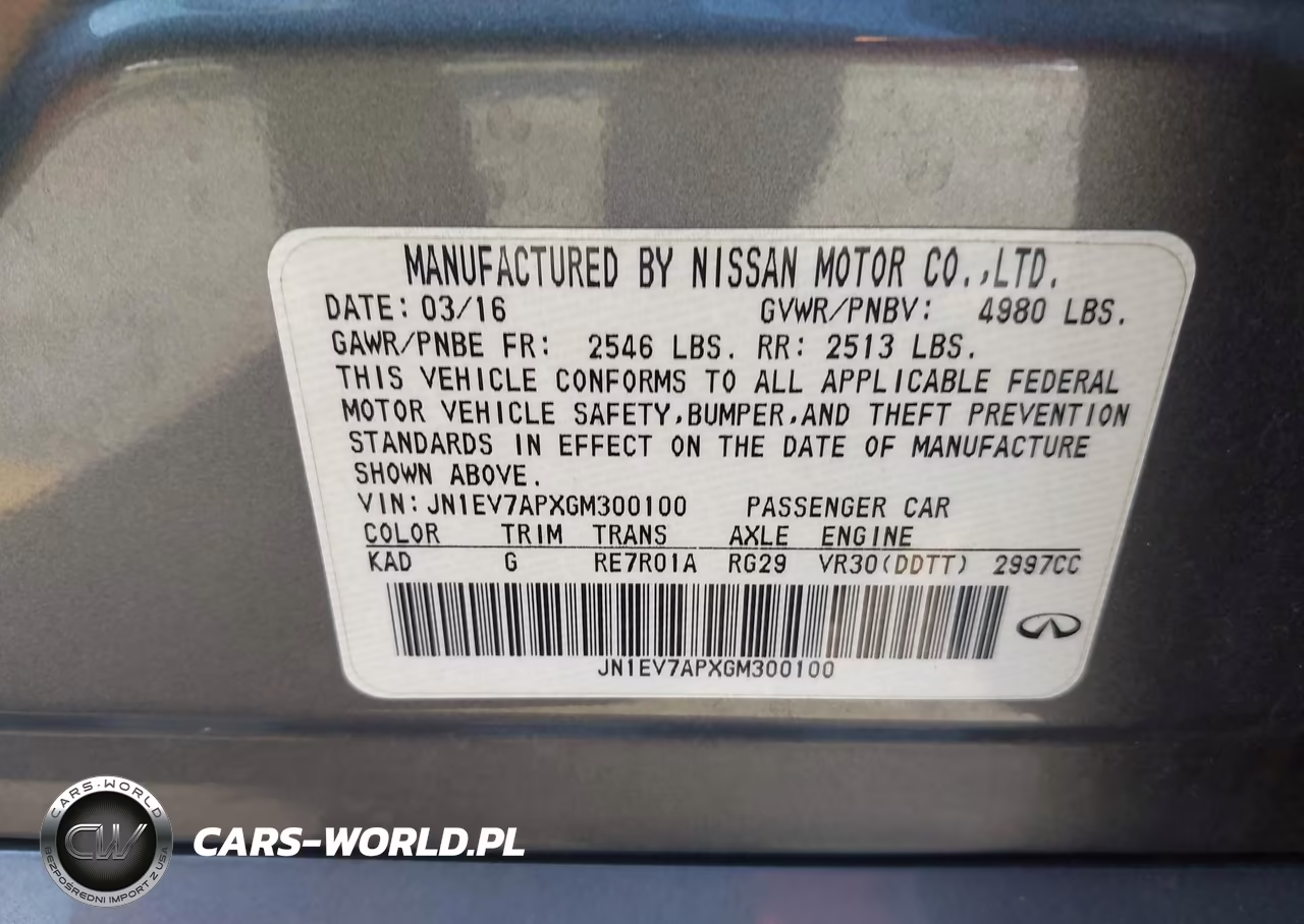 2016 Infiniti Q50 3.0T Premium VIN:JN1EV7APXGM300100 - 9