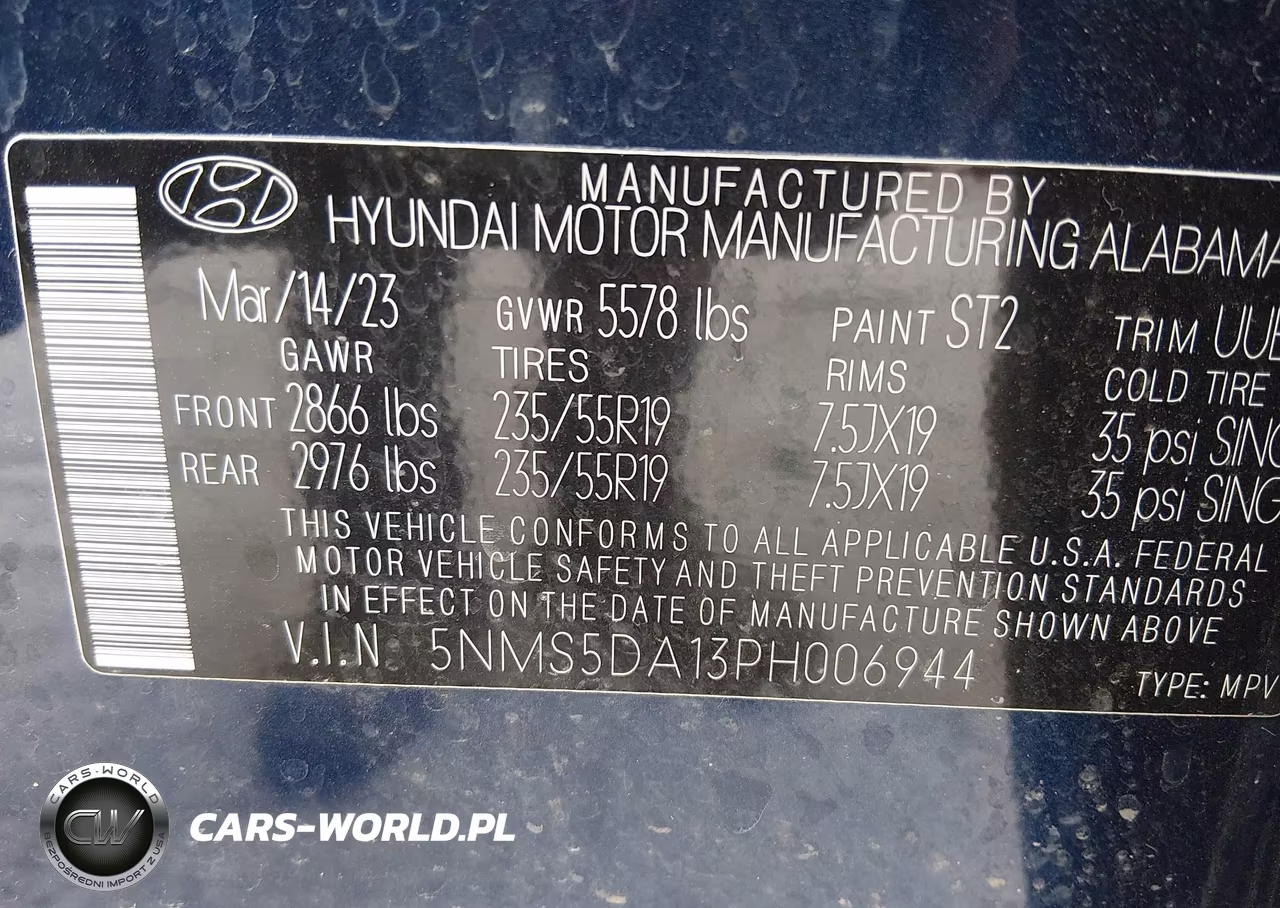 2023 Hyundai Santa Fe Hybrid Limited VIN:5NMS5DA13PH006944 - 9