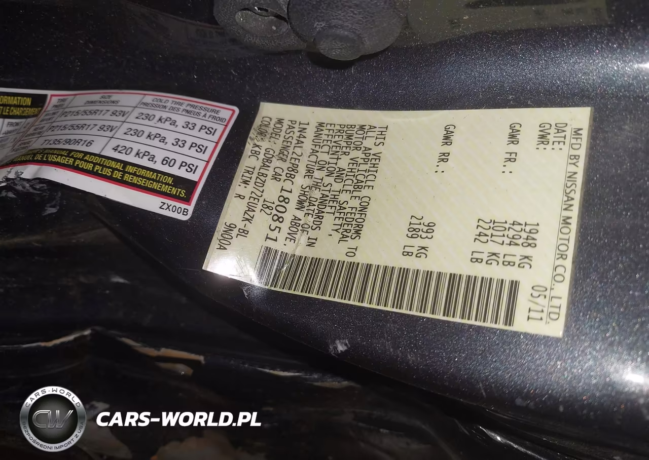2011 Nissan Altima 2.5 S VIN:1N4AL2EP8BC180851 - 9
