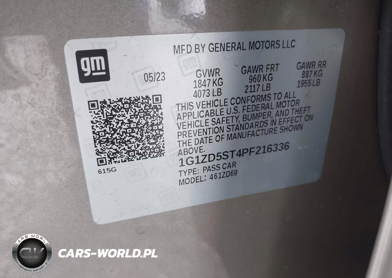 2023 Chevrolet Malibu Fwd 1Lt VIN:1G1ZD5ST4PF216336 - 9