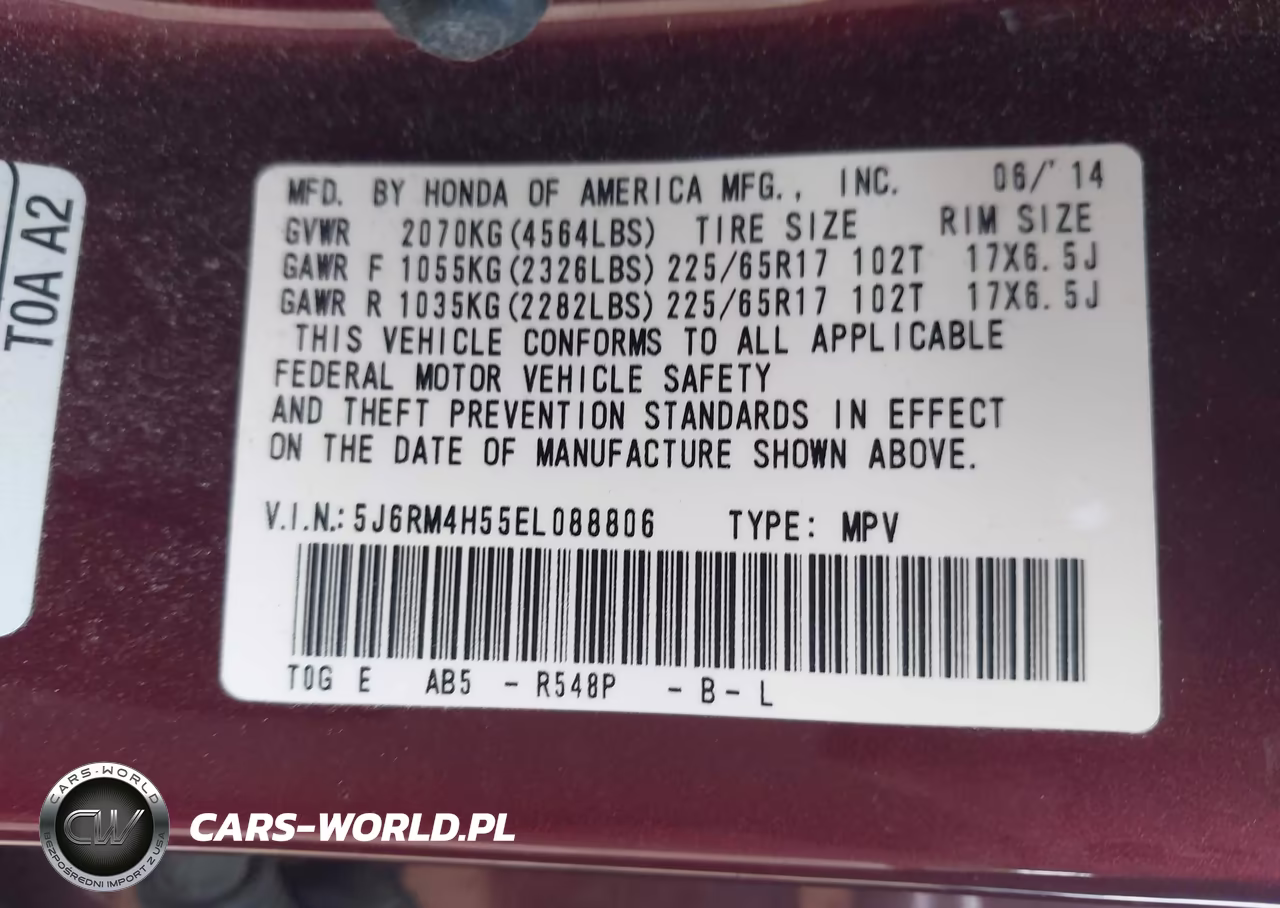 2014 Honda Cr-V Ex VIN:5J6RM4H55EL088806 - 9