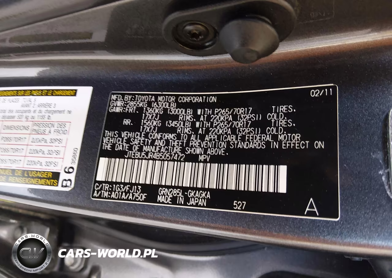 2011 Toyota 4Runner Sr5 V6 VIN:JTEBU5JR4B5057472 - 9