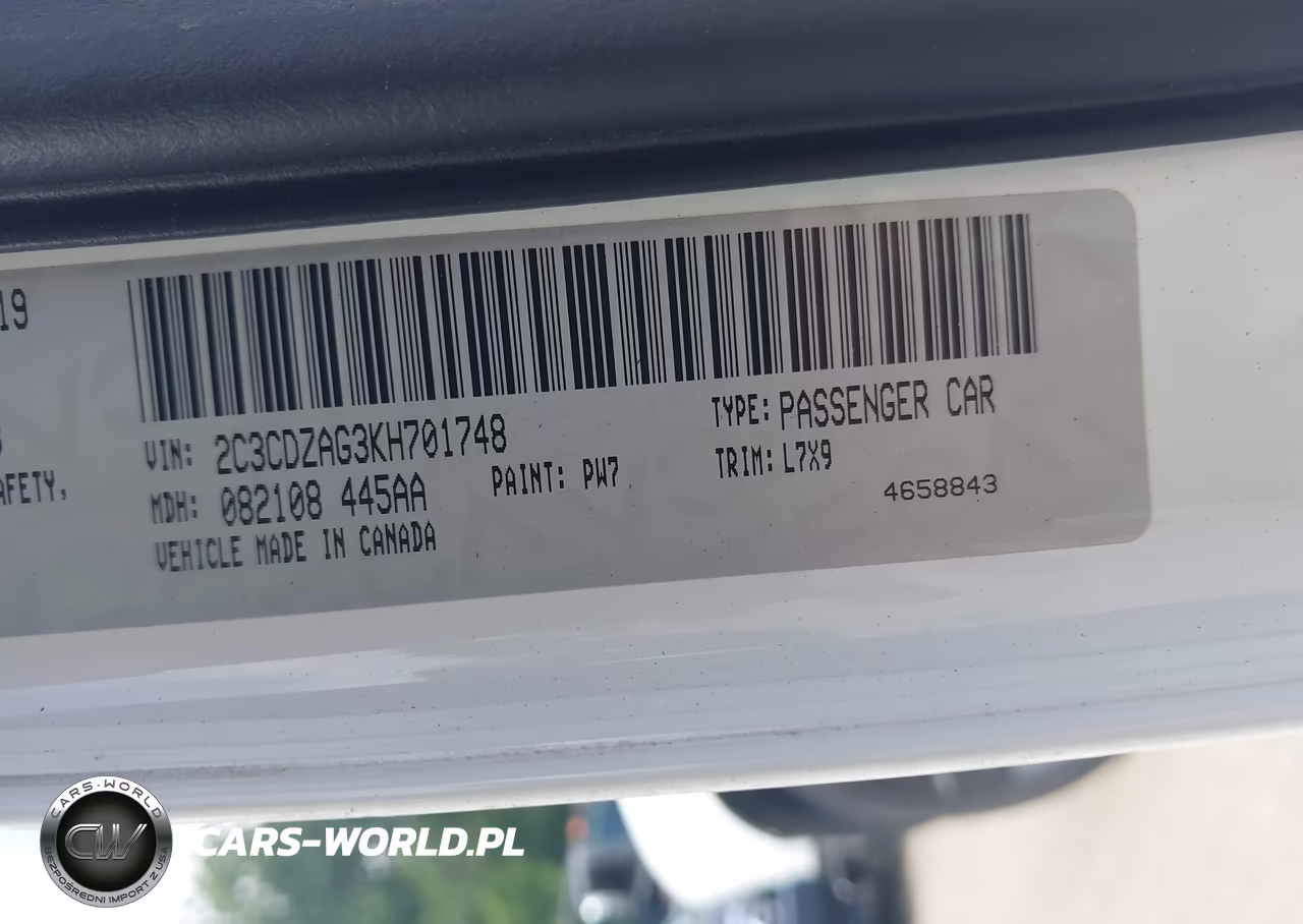 2019 Dodge Challenger Sxt VIN:2C3CDZAG3KH701748 - 9
