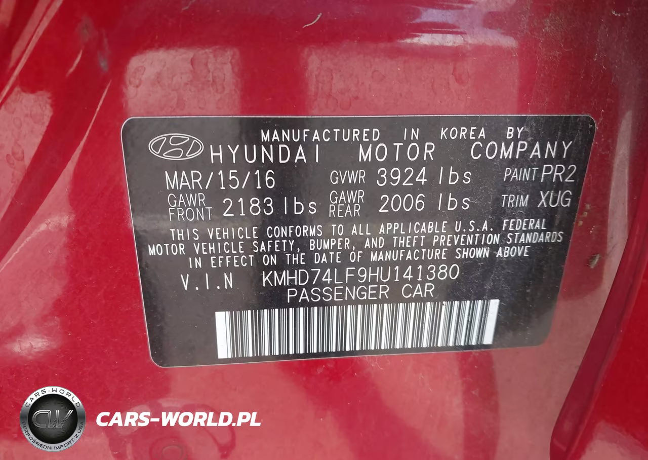 2017 Hyundai Elantra Se VIN:KMHD74LF9HU141380 - 9