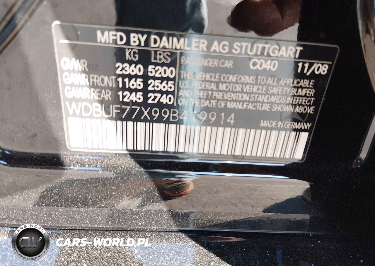 2009 Mercedes-Benz E 63 Amg VIN:WDBUF77X99B419914 - 9