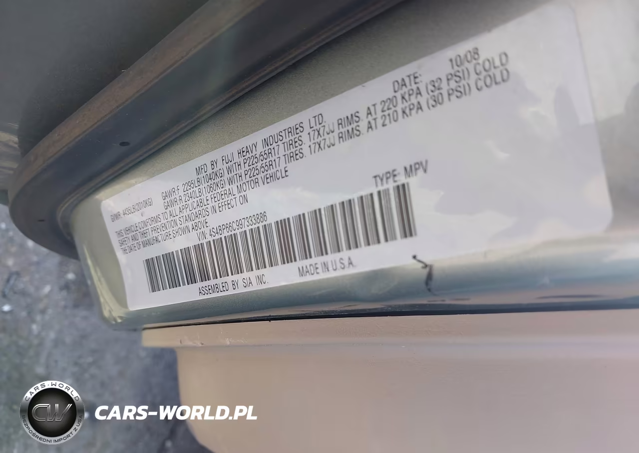 2009 Subaru Outback 2.5I Limited VIN:4S4BP66C997333886 - 9