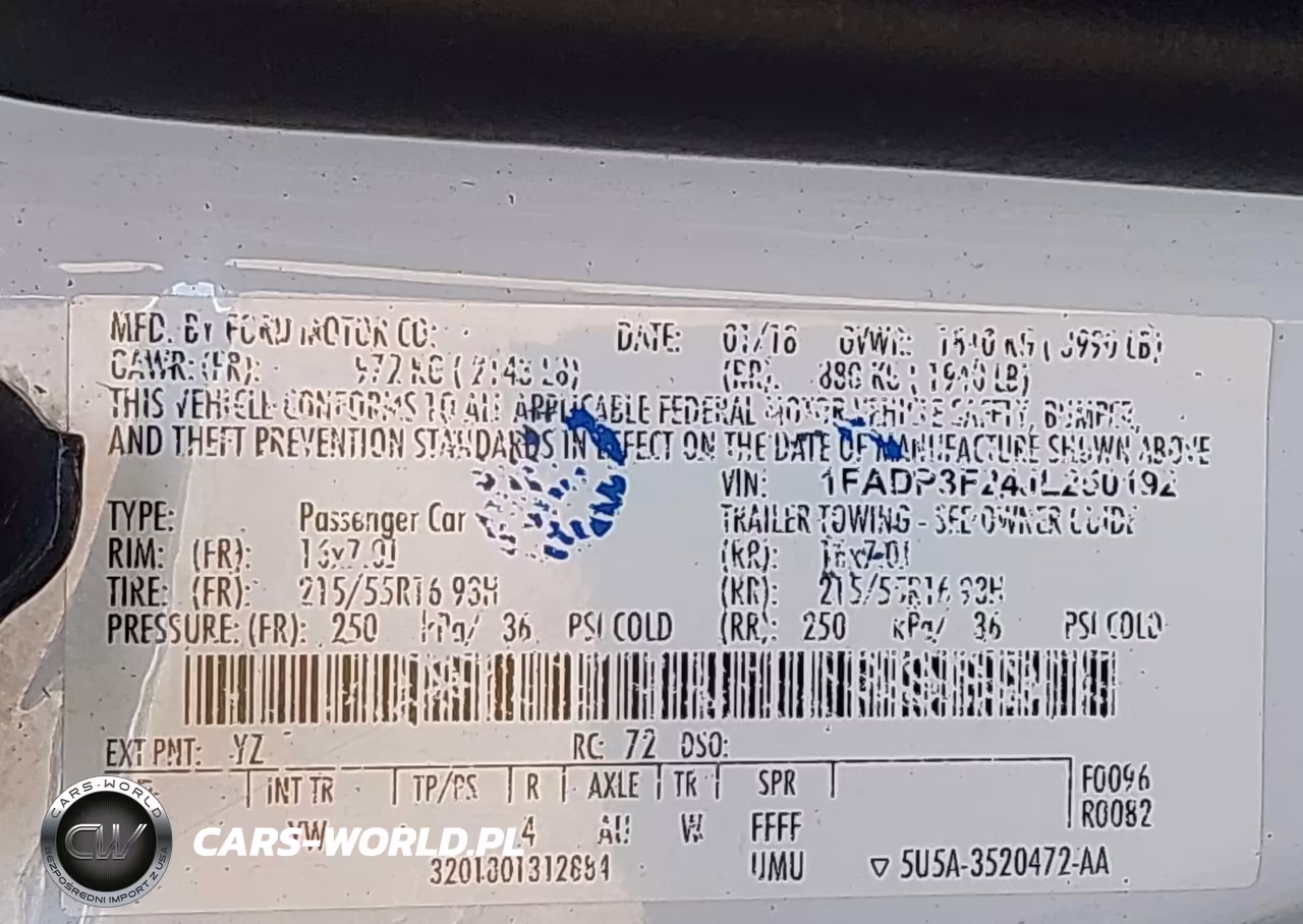 2018 Ford Focus Se VIN:1FADP3F24JL250192 - 9