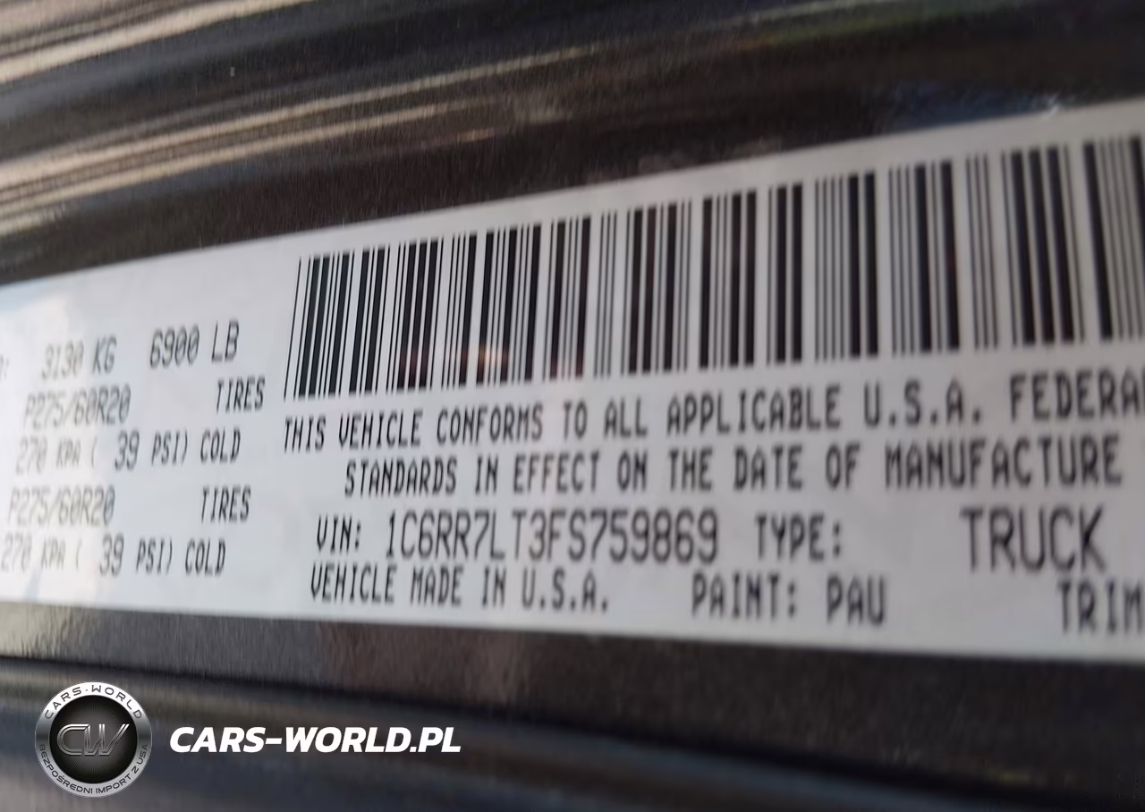 2015 Ram 1500 Big Horn VIN:1C6RR7LT3FS759869 - 9