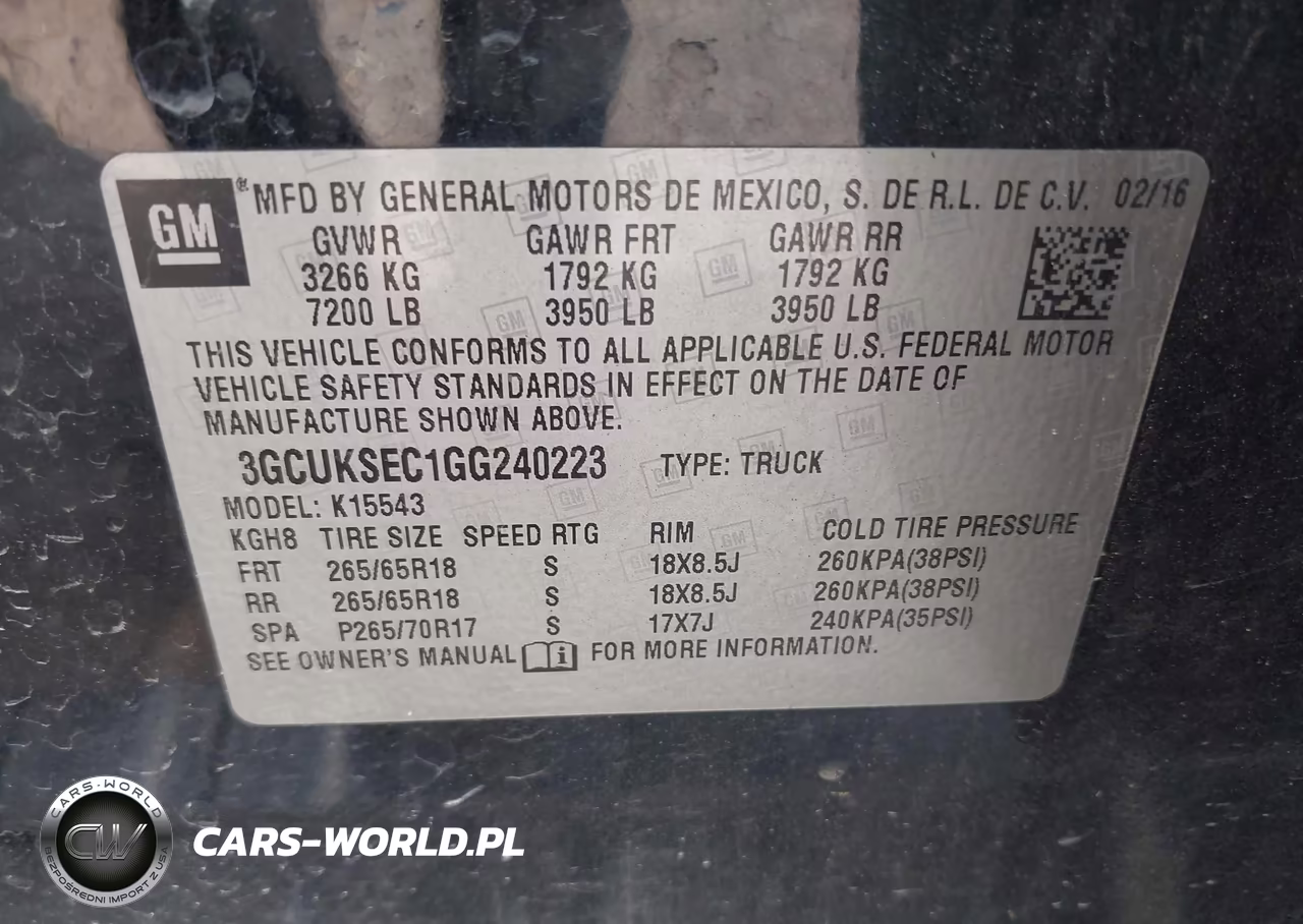2016 Chevrolet Silverado 1500 Ltz VIN:3GCUKSEC1GG240223 - 9