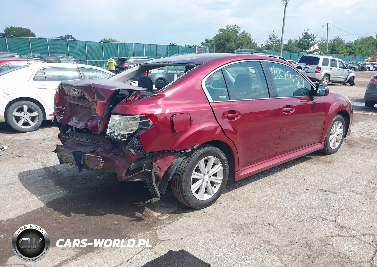 2010 Subaru Legacy 2.5I Premium VIN:4S3BMCC66A3220760 - 4