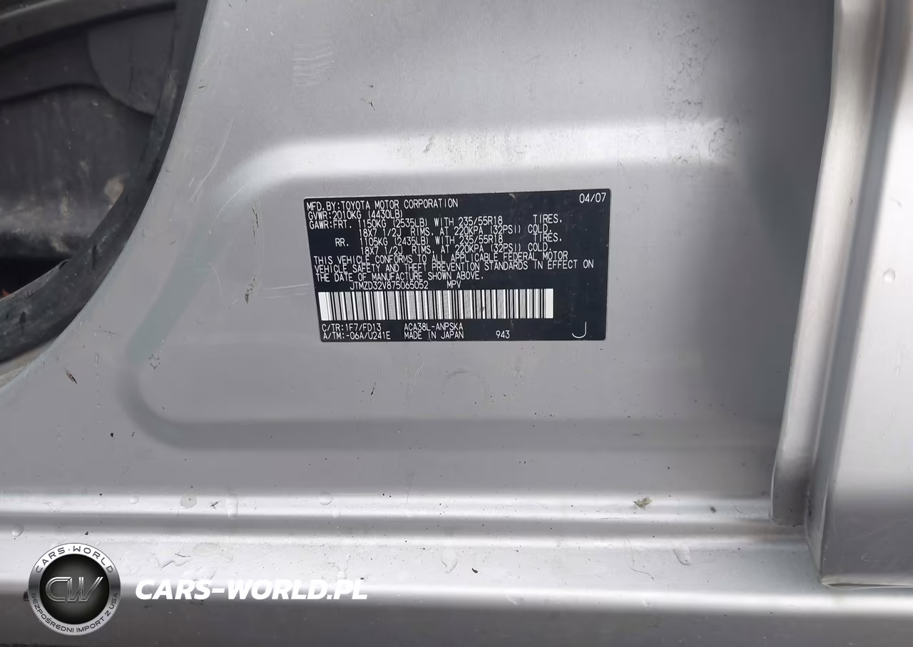 2007 Toyota Rav4 Sport VIN:JTMZD32V875065052 - 18