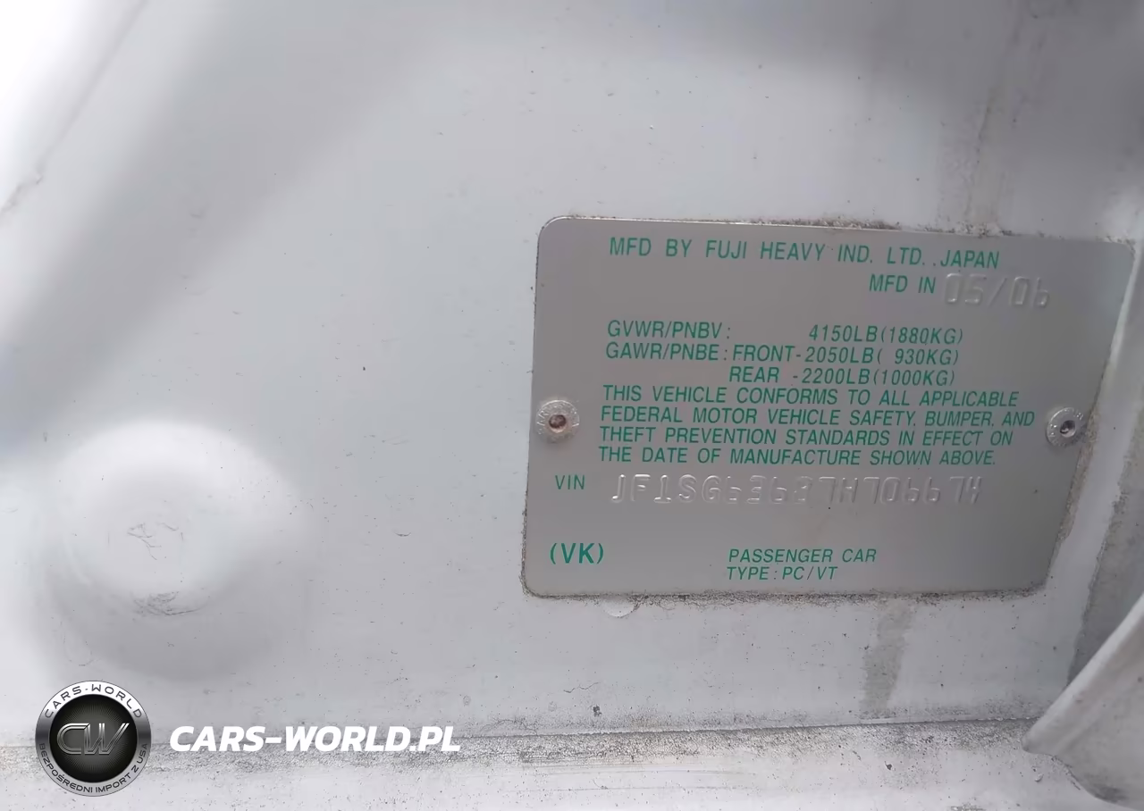 2007 Subaru Forester 2.5X VIN:JF1SG63687H706674 - 9