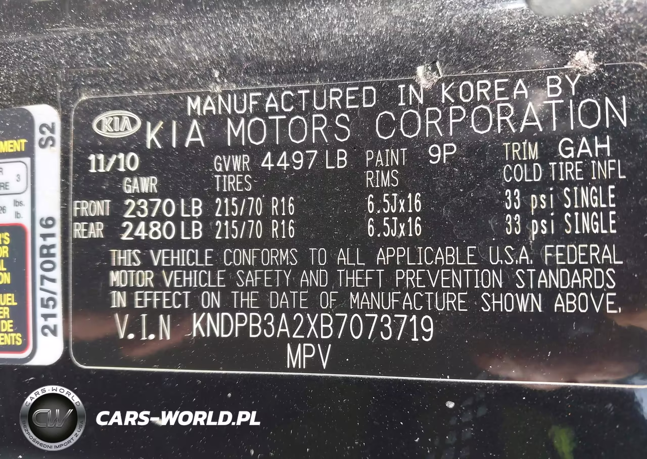 2011 Kia Sportage Lx VIN:KNDPB3A2XB7073719 - 9