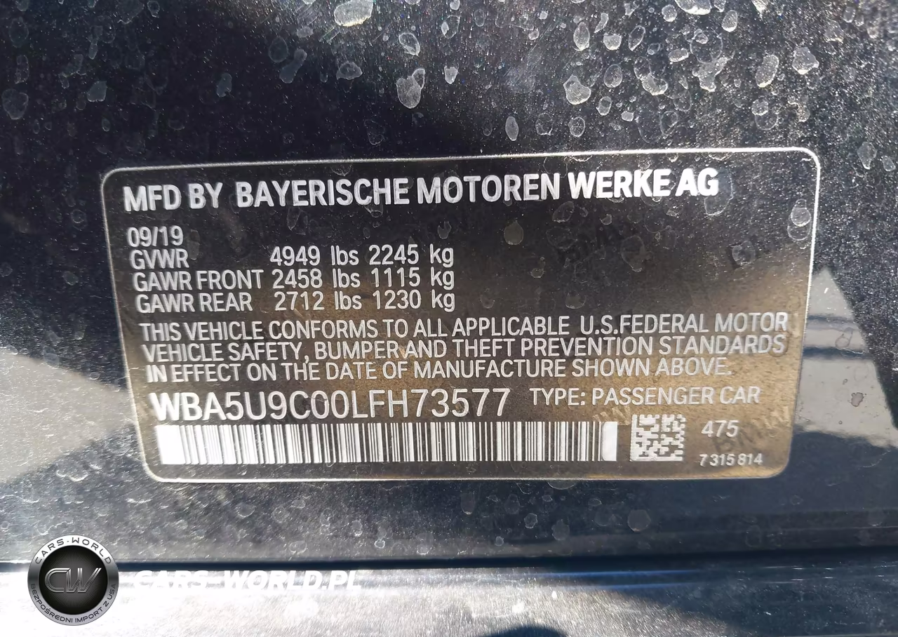 2020 BMW M340I M340I xDrive VIN:WBA5U9C00LFH73577 - 9