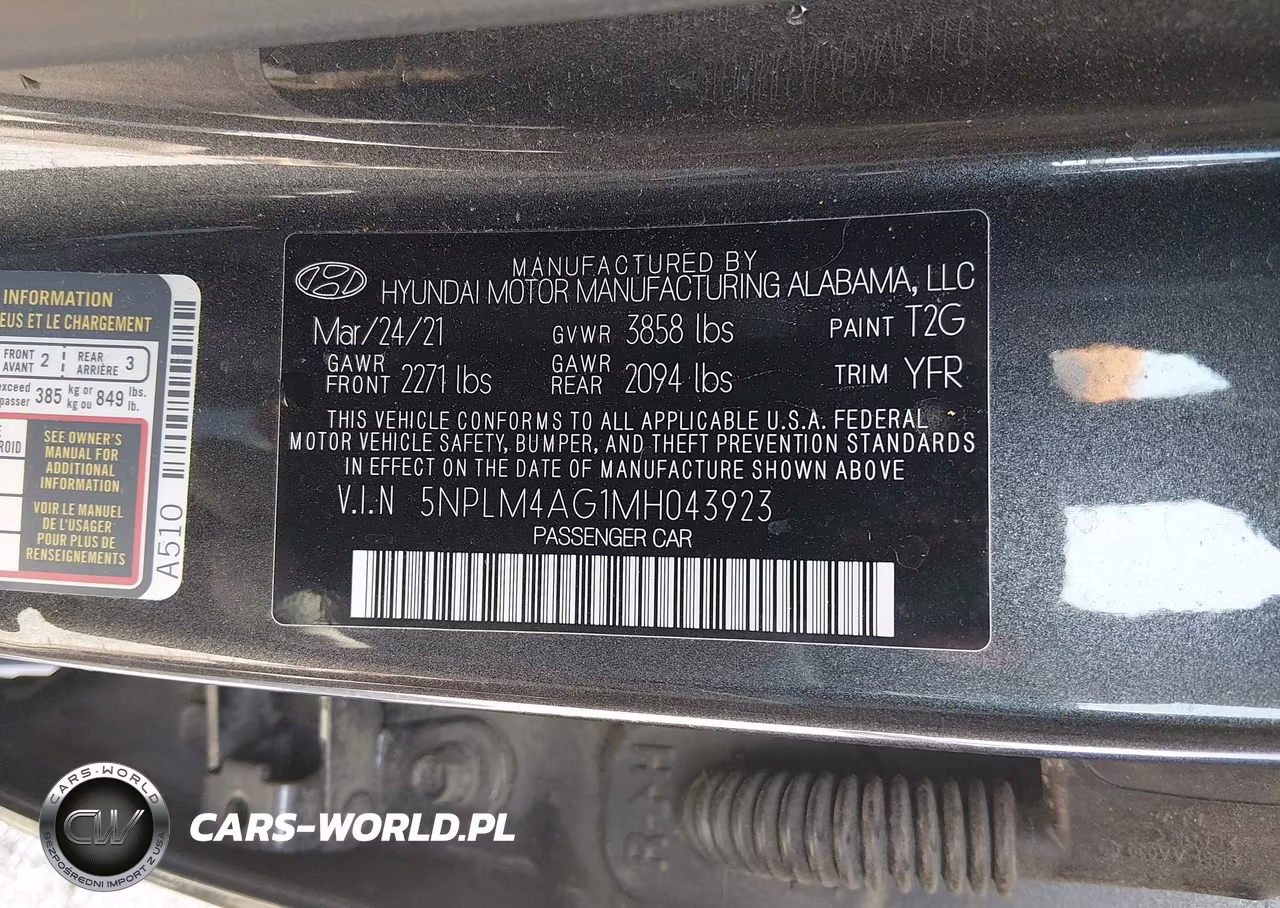 2021 Hyundai Elantra Sel VIN:5NPLM4AG1MH043923 - 9