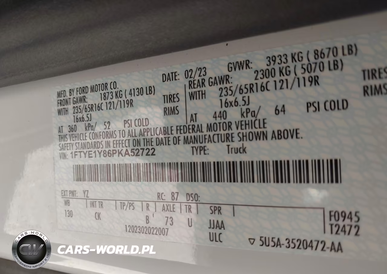 2023 Ford Transit-150 VIN:1FTYE1Y86PKA52722 - 4