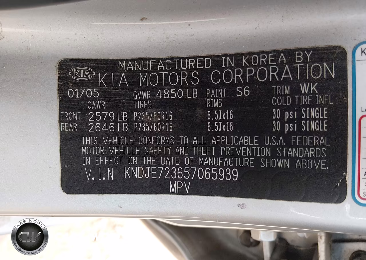 2005 Kia Sportage Ex V6-Lx V6 VIN:KNDJE723657065939 - 9