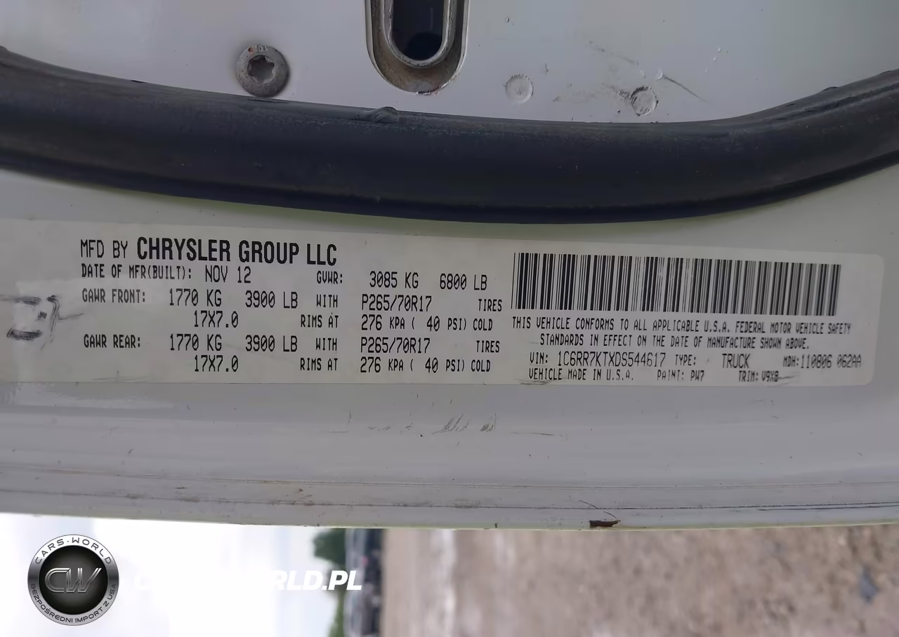 2013 Ram 1500 Tradesman VIN:1C6RR7KTXDS544617 - 9