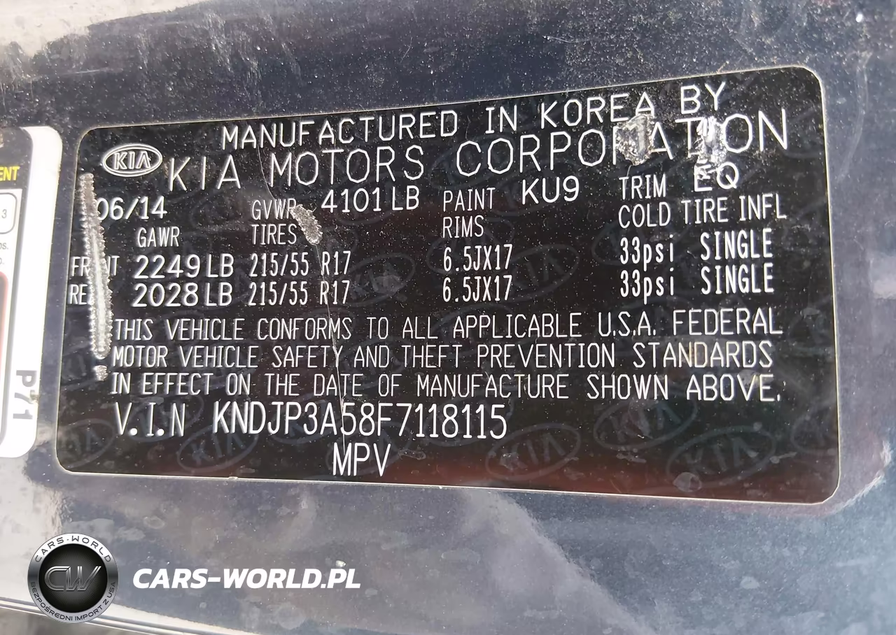 2015 Kia Soul + VIN:KNDJP3A58F7118115 - 9
