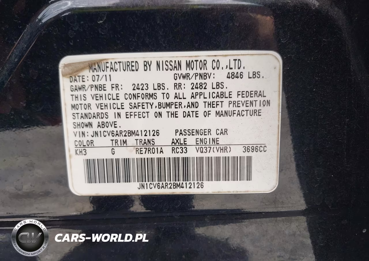 2011 Infiniti G37X VIN:JN1CV6AR2BM412126 - 9