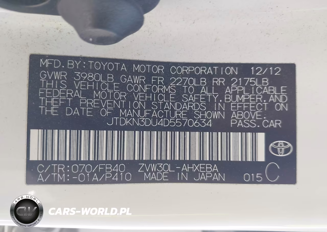 2013 Toyota Prius Three VIN:JTDKN3DU4D5570634 - 9