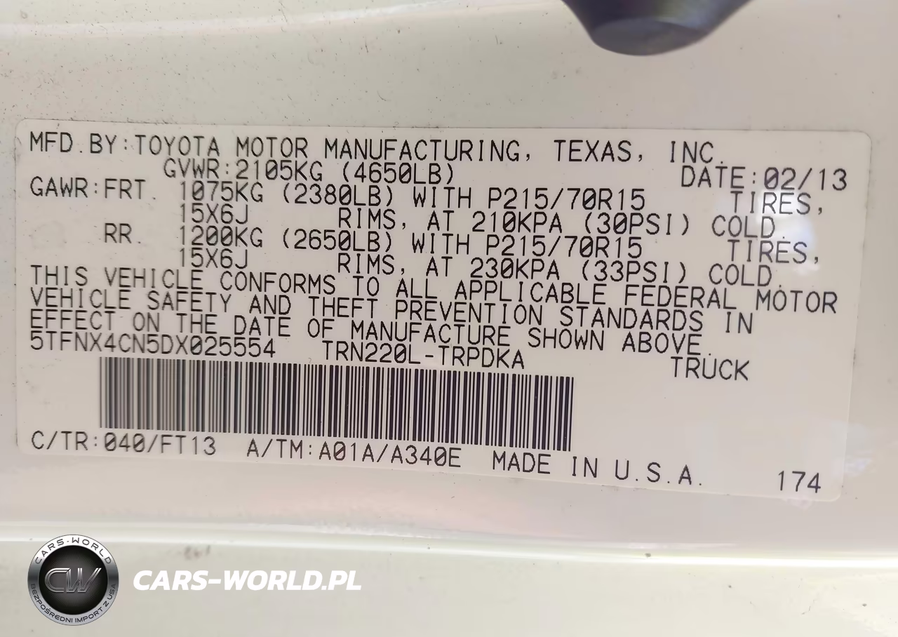 2013 Toyota Tacoma VIN:5TFNX4CN5DX025554 - 9