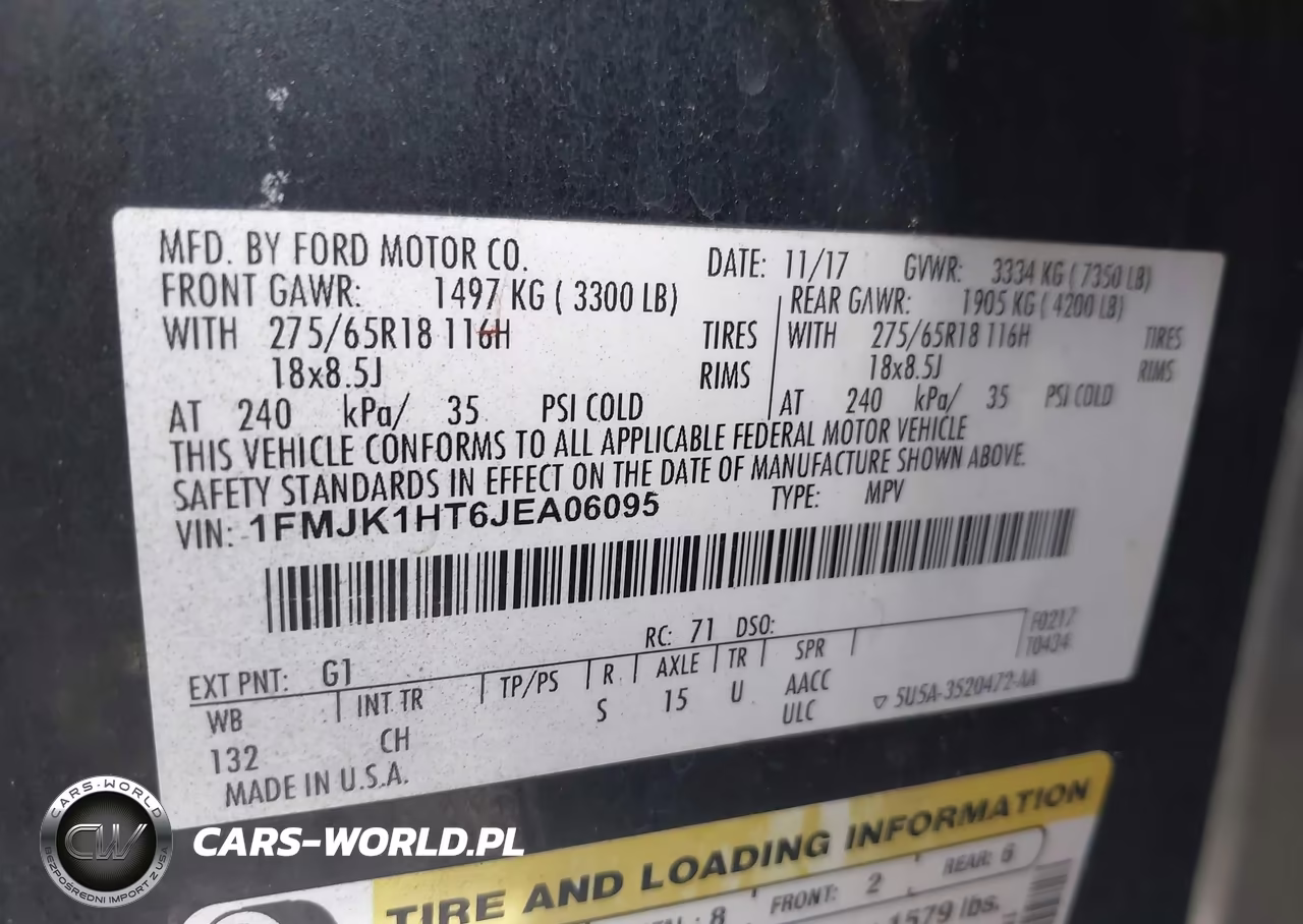 2018 Ford Expedition Max Xlt VIN:1FMJK1HT6JEA06095 - 9